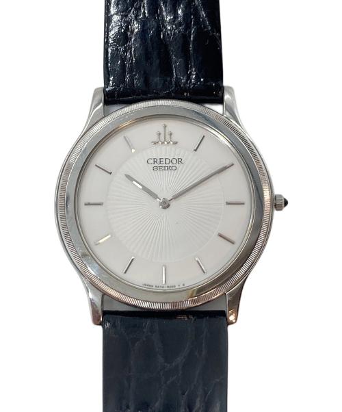 CREDOR（クレドール）CREDOR (クレドール) 腕時計　クォーツ　リストウォッチ　レザーベルト ホワイト サイズ:実寸参照の古着・服飾アイテム