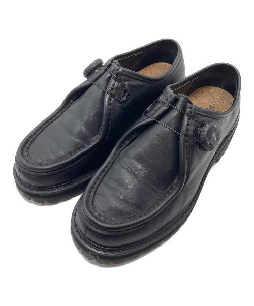 PG（ピージー）PG (ピージー) STEVEN ALAN (スティーブンアラン) KNOCK BLACK LEATHER チロリアンシューズ　ヴィブラムソール　ダイヤル ブラック サイズ:41の古着・服飾アイテム