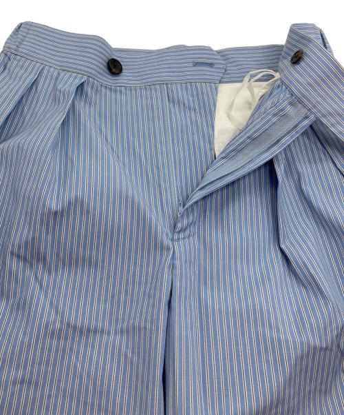 ReNAVE（リネイヴ）reNAVE (リネイヴ) コットンポリブロード パンツ　ストライプ スカイブルー サイズ:2の古着・服飾アイテム