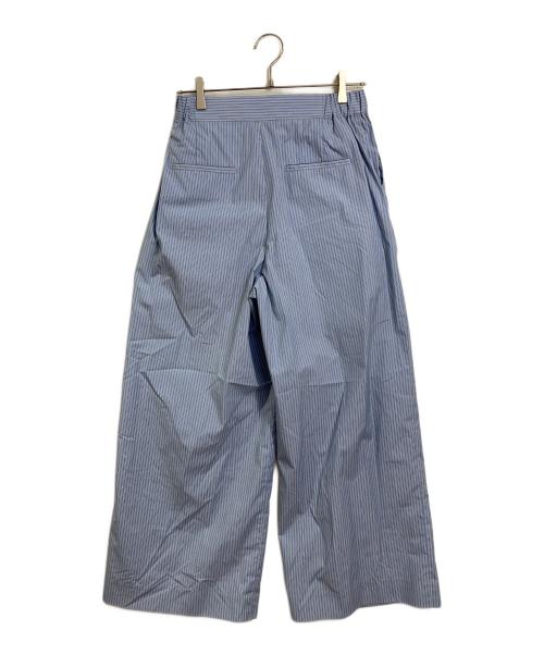 ReNAVE（リネイヴ）reNAVE (リネイヴ) コットンポリブロード パンツ　ストライプ スカイブルー サイズ:2の古着・服飾アイテム