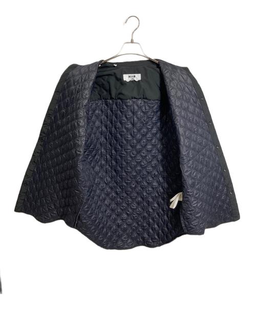 MSGM（エムエスジーエム）MSGM (エムエスジーエム) キルティングチェックジャケット パープル×グレー サイズ:41の古着・服飾アイテム