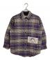 MSGM（エムエスジーエム）の古着「キルティングチェックジャケット」｜パープル×グレー