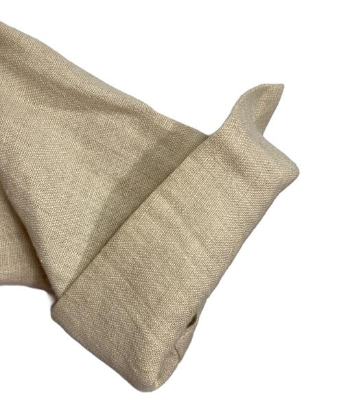 MaxMara（マックスマーラ）MaxMara (マックスマーラ) リネンサファリジャケット　リネンジャケット　アウター　ライトアウター　イタリア製 アイボリー サイズ:38の古着・服飾アイテム