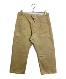 YAECA（ヤエカ）の古着「DRAW STRING PANTS ドローストリングワイドパンツ」｜KUSAKI KHAKI ベージュ