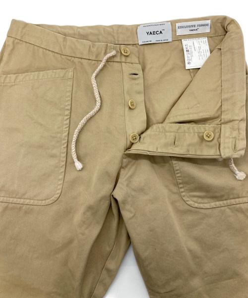 YAECA（ヤエカ）YAECA (ヤエカ) DRAW STRING PANTS ドローストリングワイドパンツ KUSAKI KHAKI ベージュ サイズ:XSの古着・服飾アイテム