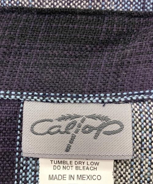 CalTop（キャルトップ）CalTop (キャルトップ) オンブレチェックシャツ　長袖シャツ　メキシコ製 ブルー サイズ:Mの古着・服飾アイテム