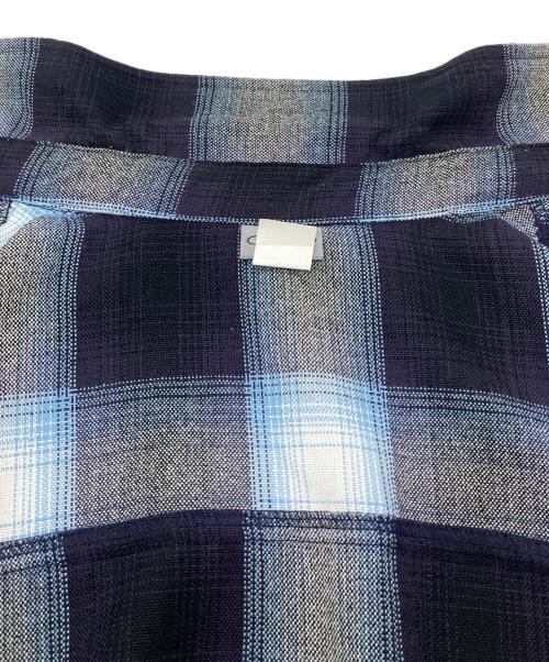 CalTop（キャルトップ）CalTop (キャルトップ) オンブレチェックシャツ　長袖シャツ　メキシコ製 ブルー サイズ:Mの古着・服飾アイテム