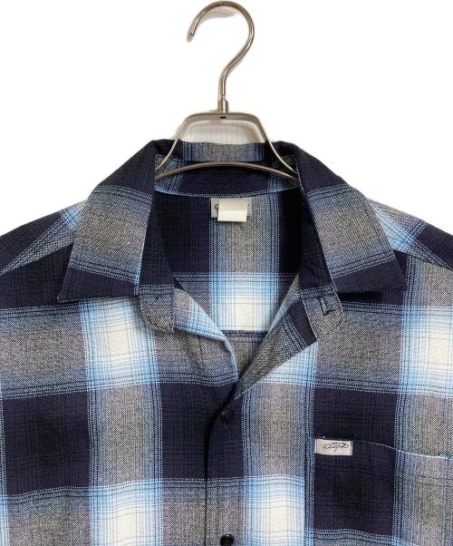 CalTop（キャルトップ）CalTop (キャルトップ) オンブレチェックシャツ　長袖シャツ　メキシコ製 ブルー サイズ:Mの古着・服飾アイテム
