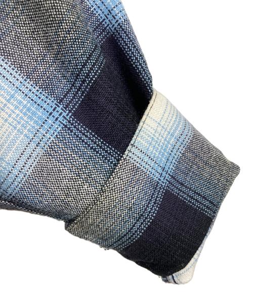 CalTop（キャルトップ）CalTop (キャルトップ) オンブレチェックシャツ　長袖シャツ　メキシコ製 ブルー サイズ:Mの古着・服飾アイテム