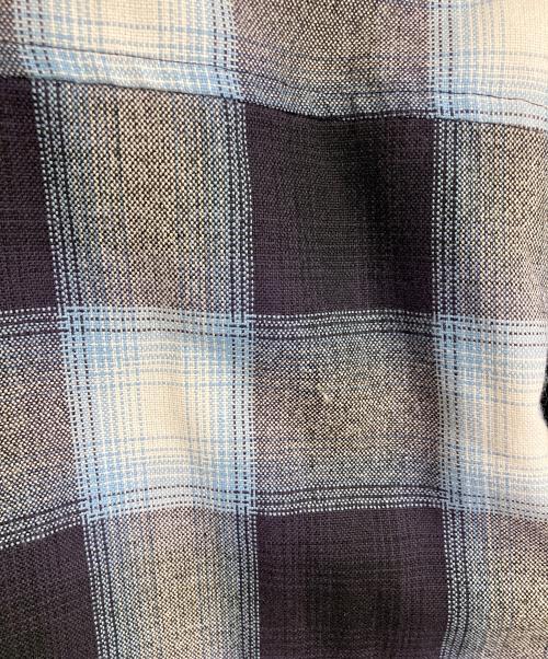 CalTop（キャルトップ）CalTop (キャルトップ) オンブレチェックシャツ　長袖シャツ　メキシコ製 ブルー サイズ:Mの古着・服飾アイテム