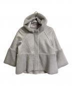 MICO COULIERミコクリエ）の古着「フェイクムートン ポンチョコート　アウター」｜ピンク