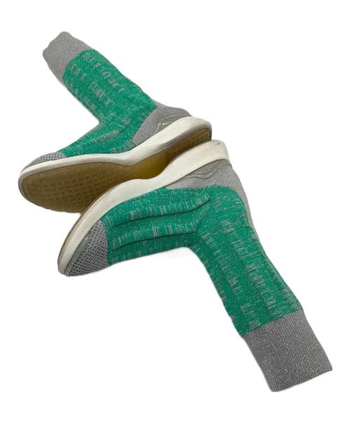 Acne studios（アクネ ストゥディオス）ACNE STUDIOS (アクネ ストゥディオス) Batilda Lurex  ソックススニーカー グレー×グリーン サイズ:36の古着・服飾アイテム