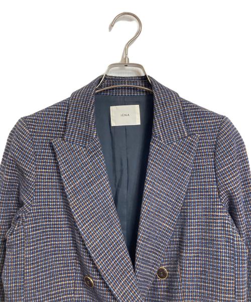 IENA（イエナ）IENA (イエナ) モールダブルブレストジャケット　アウター　ライトアウター　セレモニー　オフィスカジュアル　日本製 ネイビー サイズ:36の古着・服飾アイテム