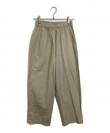 GALERIE VIE（ギャルリーヴィー）の古着「コットンツイル イージーチノパンツ　イージーパンツ　コットンパンツ　日本製」｜グリーン