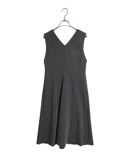UNTITLED（アンタイトル）UNTITLED (アンタイトル) Vネックジャンパースカート　ワンピース　日本製 グレー サイズ:1の古着・服飾アイテム