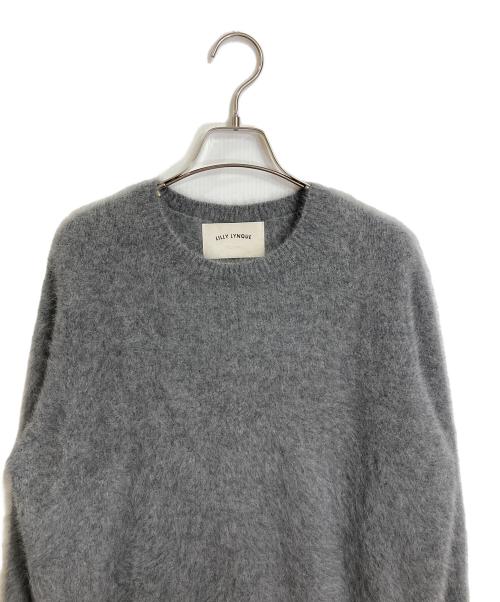 Lilly Lynque（リリーリン）LILLY LYNQUE (リリーリン) フォックスカシミヤシャギーニット グレー サイズ:38の古着・服飾アイテム