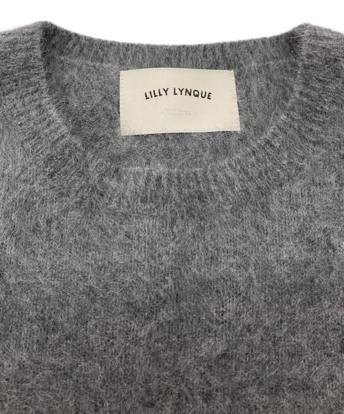 Lilly Lynque（リリーリン）LILLY LYNQUE (リリーリン) フォックスカシミヤシャギーニット グレー サイズ:38の古着・服飾アイテム