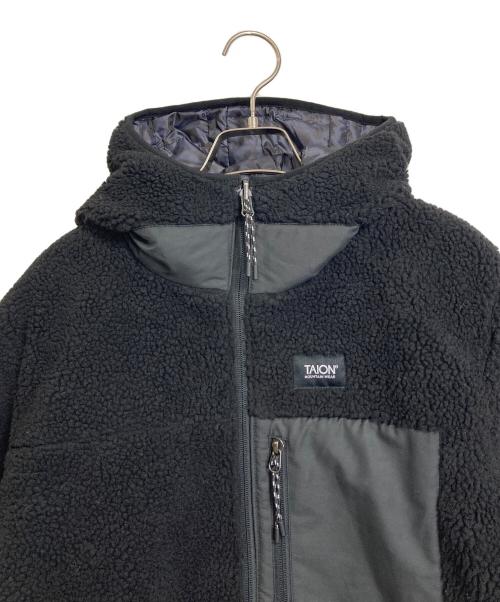 TAION（タイオン）TAION (タイオン) NOLLEY'S (ノーリーズ) 別注ボア×ダウンフードコート リバーシブル ブラック サイズ:Sの古着・服飾アイテム