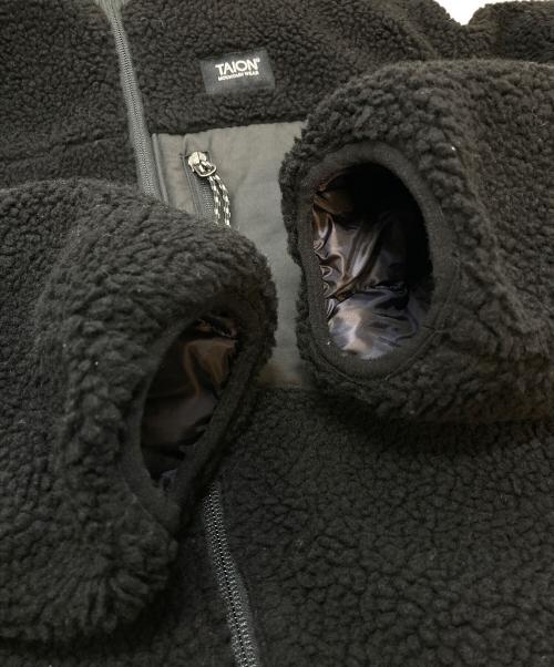 TAION（タイオン）TAION (タイオン) NOLLEY'S (ノーリーズ) 別注ボア×ダウンフードコート リバーシブル ブラック サイズ:Sの古着・服飾アイテム