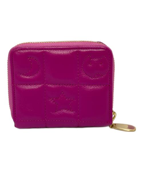 tsumori chisato（ツモリチサト）tsumori chisato (ツモリチサト) ネコキルティング 二つ折り財布　ラウンドファスナー　ミニ財布 パープル サイズ:実寸参照の古着・服飾アイテム