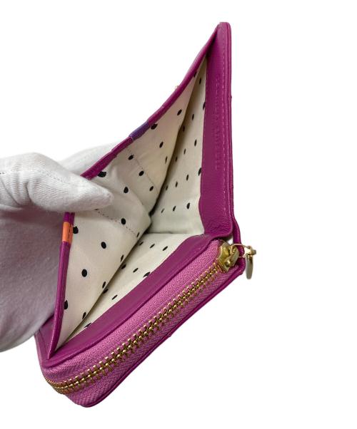 tsumori chisato（ツモリチサト）tsumori chisato (ツモリチサト) ネコキルティング 二つ折り財布　ラウンドファスナー　ミニ財布 パープル サイズ:実寸参照の古着・服飾アイテム