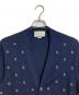 GUCCI (グッチ) 19SS GG柄 ロゴ総柄 ジャガートカーディガン　イタリア製 ネイビー サイズ:M：20000円
