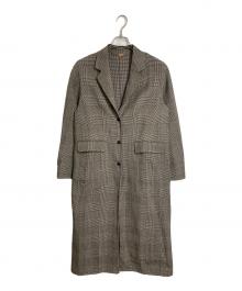 DEUXIEME CLASSE（ドゥーズィエム クラス）の古着「METIC REVER コート リバーコート 千鳥柄」｜ブラック×ブラウン