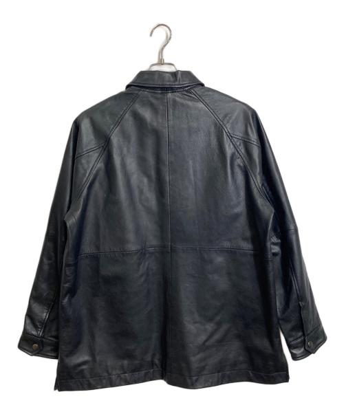 JOINT WORKS（ジョイントワークス）JOINT WORKS (ジョイントワークス) GACHI LEATHER COAT  レザーコート　ラムレザー　羊革 ブラック サイズ:Mの古着・服飾アイテム