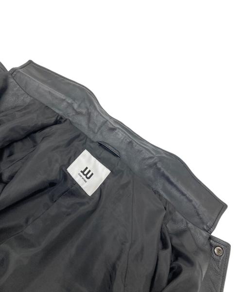 JOINT WORKS（ジョイントワークス）JOINT WORKS (ジョイントワークス) GACHI LEATHER COAT  レザーコート　ラムレザー　羊革 ブラック サイズ:Mの古着・服飾アイテム