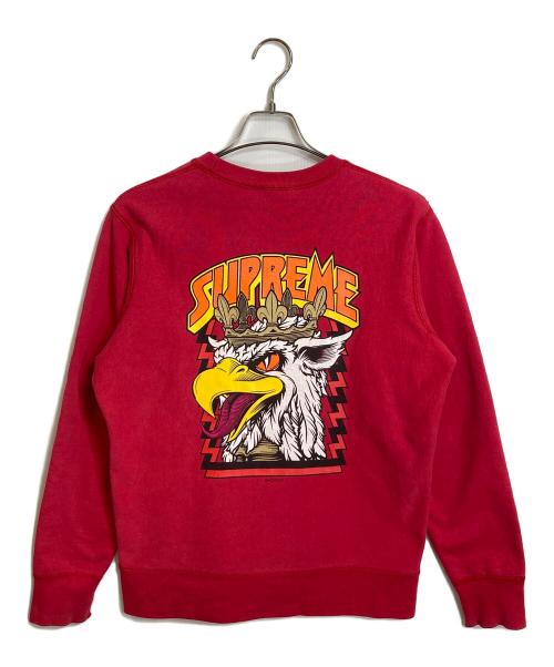 SUPREME（シュプリーム）SUPREME (シュプリーム) INDEPENDENT (インディペンデント) Sean Cliver Eagle Crewneck 4面プリント レッド サイズ:Sの古着・服飾アイテム