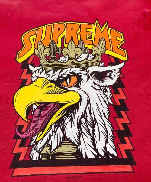 SUPREME（シュプリーム）SUPREME (シュプリーム) INDEPENDENT (インディペンデント) Sean Cliver Eagle Crewneck 4面プリント レッド サイズ:Sの古着・服飾アイテム