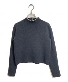 ANAYI（アナイ）の古着「ファインメリノパールネック プルオーバー　長袖ニット」｜グレー