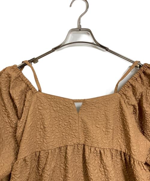 RAY BEAMS（レイ ビームス）RAY BEAMS (レイ ビームス) パフスリーブ 2way ワンピース　ロングワンピース　ロングドレス　マキシワンピース ベージュ サイズ:1 未使用品の古着・服飾アイテム