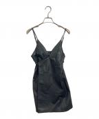 L.G.Bルグランブルー）の古着「キャミソール　レザートップス　レザーキャミソール　日本製」｜ブラック