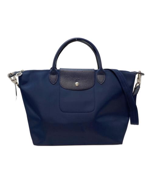 LONGCHAMP（ロンシャン）LONGCHAMP (ロンシャン) 2WAYバッグ　ハンドバッグ　ショルダーバッグ ブルーの古着・服飾アイテム
