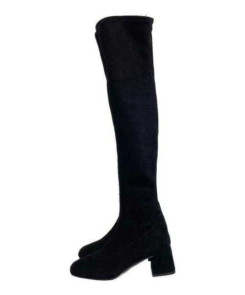 STACCATO（スタッカート）STACCATO (スタッカート) サーロンストレッチニーハイブーツ ロングブーツ ブラック サイズ:23の古着・服飾アイテム