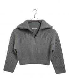 Snidel（スナイデル）の古着「ウールハーフジップニットプルオーバー　長袖ニット　25年モデル」｜グレー