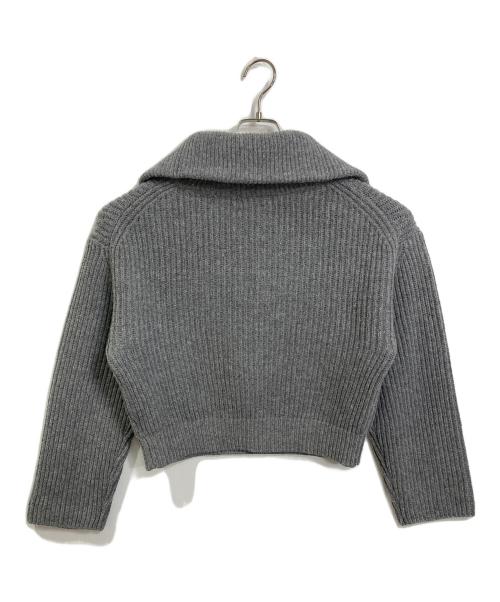 Snidel（スナイデル）Snidel (スナイデル) ウールハーフジップニットプルオーバー　長袖ニット　25年モデル グレー サイズ:FREEの古着・服飾アイテム