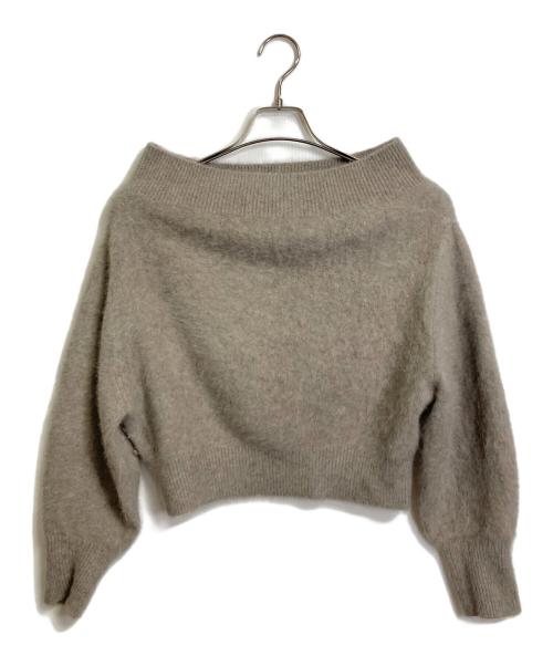 Snidel（スナイデル）Snidel (スナイデル) フォックスアルパカオフショルプルオーバー　オフショルニット　 ベージュ サイズ:FREEの古着・服飾アイテム