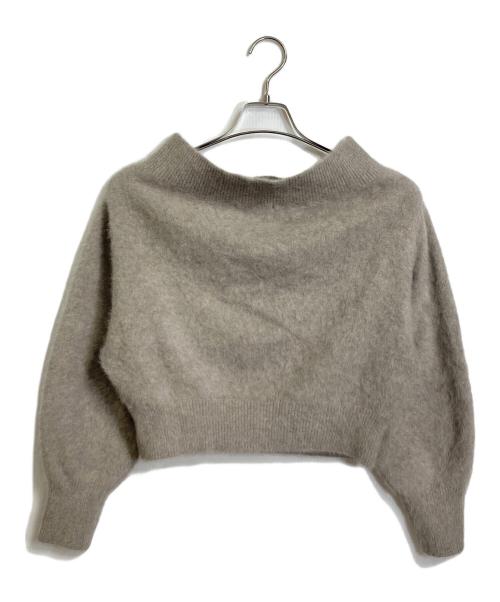 Snidel（スナイデル）Snidel (スナイデル) フォックスアルパカオフショルプルオーバー　オフショルニット　 ベージュ サイズ:FREEの古着・服飾アイテム