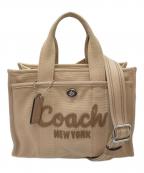 COACHコーチ）の古着「カーゴトートバッグ 2WAYショルダーバッグ」｜ベージュ