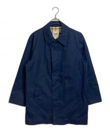 BROOKS BROTHERS（ブルックスブラザーズ）の古着「ステンカラーコート　ロングコート　ビジネスコート」｜ネイビー