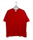 COMME des GARCONS SHIRTコムデギャルソンシャツ）の古着「コットンジャージクルーネックS/Sロゴカットソー」｜レッド