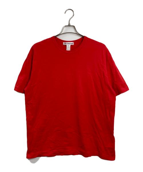 COMME des GARCONS SHIRT（コムデギャルソンシャツ）COMME des GARCONS SHIRT (コムデギャルソンシャツ) コットンジャージクルーネックS/Sロゴカットソー レッド サイズ:Mの古着・服飾アイテム