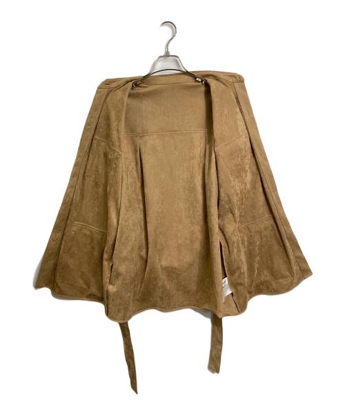 THE PAUSE（ザポーズ）THE PAUSE (ザポーズ) フェイクスエードサファリジャケット　 ベージュ サイズ:Fの古着・服飾アイテム