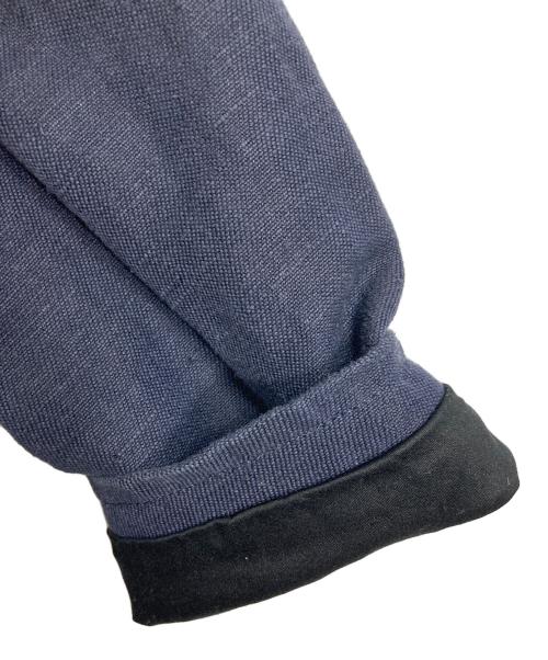 Der SAMMLER SOLO（ディアザムラーソロ）Der SAMMLER SOLO (ディアザムラーソロ) Pコート　アウター　リネンコート　日本製 ネイビー サイズ:46の古着・服飾アイテム