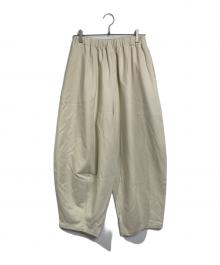 Curensology（カレンソロジー）の古着「ダブルクロスドロストパンツ　ゆったり」｜ベージュ