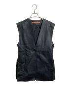 GALLARDA GALANTEガリャルダガランテ）の古着「【Gelli】レザーベスト/別注　ラムレザー」｜ブラック