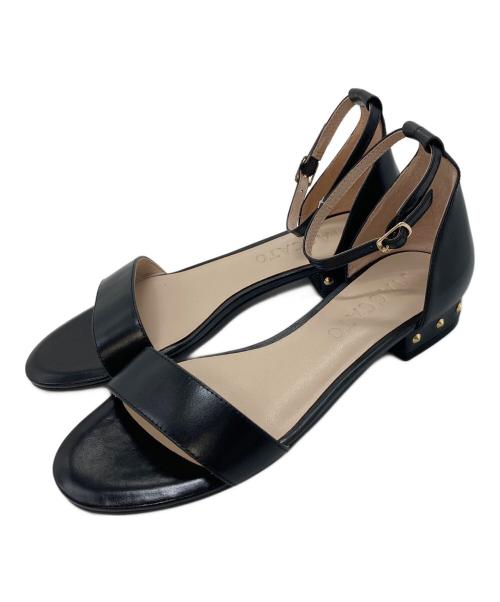 STACCATO（スタッカート）STACCATO (スタッカート) アンクルストラップサンダル ブラック サイズ:23の古着・服飾アイテム
