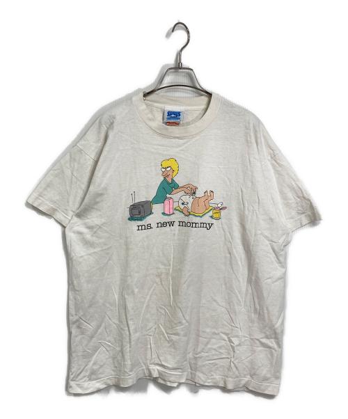 SHARKY'S（シャーキーズ）SHARKY'S (シャーキーズ) 【古着】プリントTシャツ　コットンTシャツ　シングルステッチ　USA製 ホワイト サイズ:XLの古着・服飾アイテム